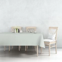 Party Dimensions Tablecover Plastic White Rectangular 54'' X 108''