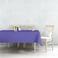 Party Dimensions Tablecloths & Placemats Tablecover Plastic Purple Rectangular 54'' X 108''