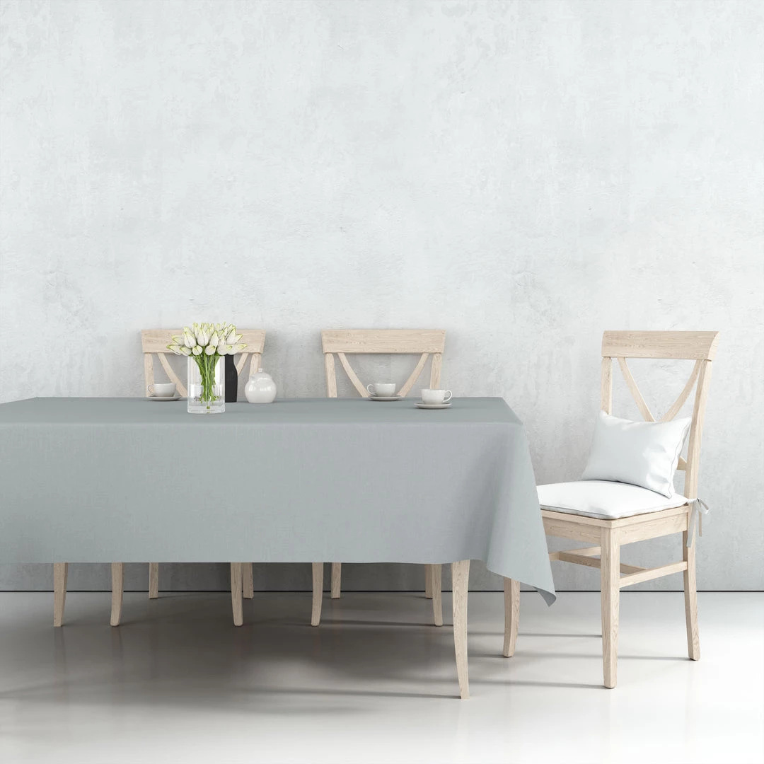 Party Dimensions Tablecover Plastic Silver Rectangular 54'' X 108'' 3 Party Dimensions Tablecover Plastic Silver Rectangular 54'' X 108''