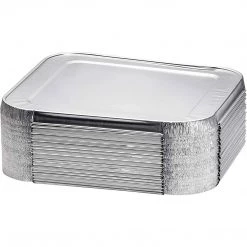 Nicole Collection Large Disposable Aluminum Rectangular Foil Lid For Rack Roaster 17X12.5X3.19