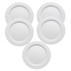 Decorline Clearance Sale SALE Hammered Collections Dinner Plate White White 10.25" 10 Count 8 Decorline Clearance Sale SALE Hammered Collections Dinner Plate White White 10.25