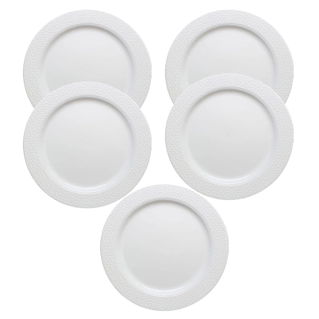 Decorline Clearance Sale SALE Hammered Collections Dinner Plate White White 10.25" 10 Count 4 Decorline Clearance Sale SALE Hammered Collections Dinner Plate White White 10.25" 10 Count