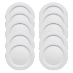 Decorline Clearance Sale SALE Hammered Collections Dinner Plate White White 10.25" 10 Count 7 Decorline Clearance Sale SALE Hammered Collections Dinner Plate White White 10.25