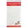 Party Dimensions Tablecover Plastic White Rectangular 54'' X 108''
